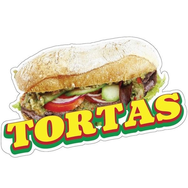 Tortas Decal Concession Stand Food Truck Sticker, D-DC-24 Tortas19